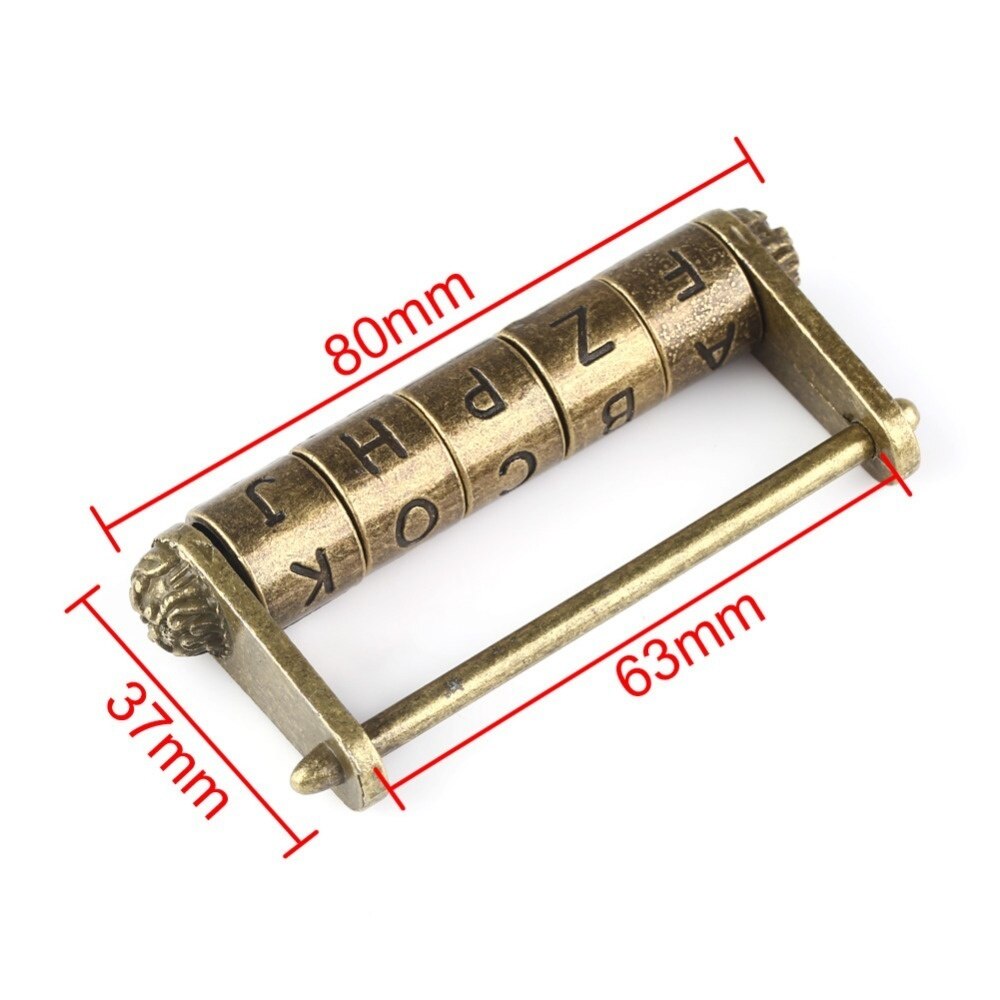 Engels Wachtwoord Hangslot Lock Key Chinese Oude Stijl Voor Deur Kast Kast