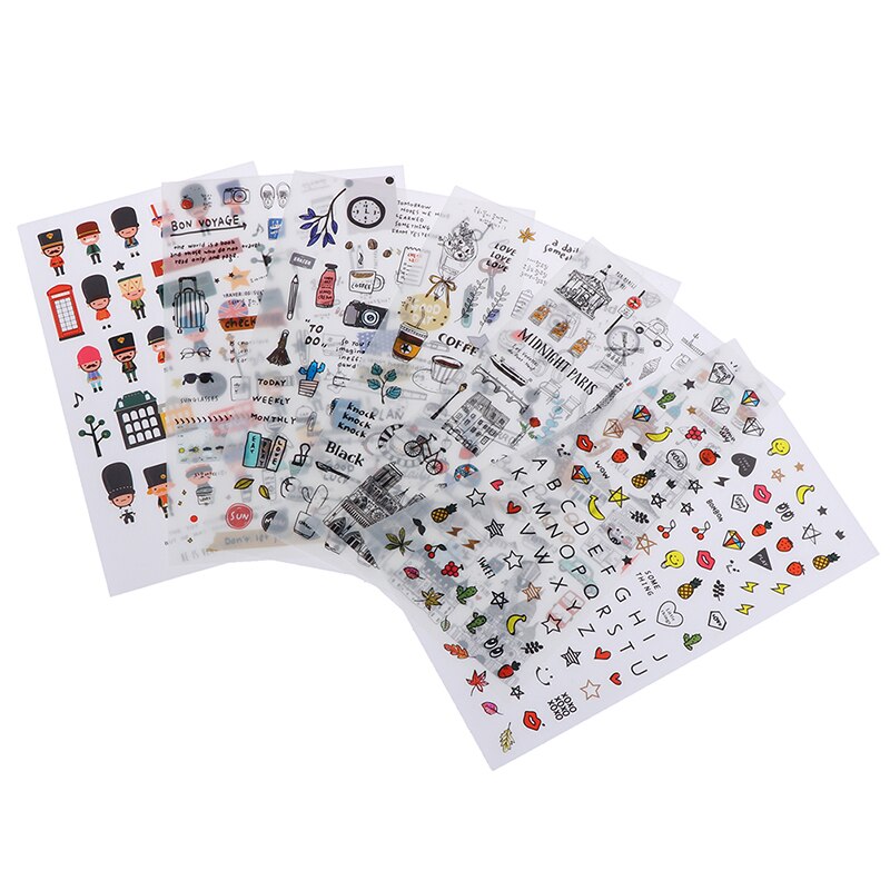 European Travel Paper Sticker Diary Scrapbooking Label Sticker 6 pcs/pack