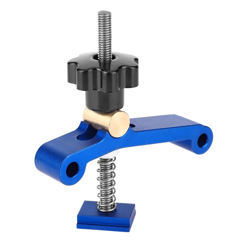 T-shaped Block Clamp Universal Aluminum T-shape Block Clamp Woodworking Miter Track Clip Clamp Set Hand Tool Woodworking Tool: blue