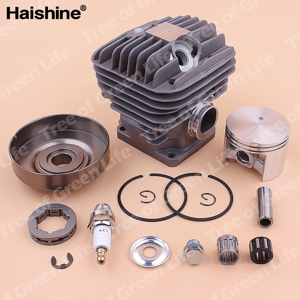 52mm Cylinder Piston Kit For Stihl MS460 046 MS 460 Clutch Drum 3/8" 7 Tooth Sprocket Rim Bearing Decompression Valve