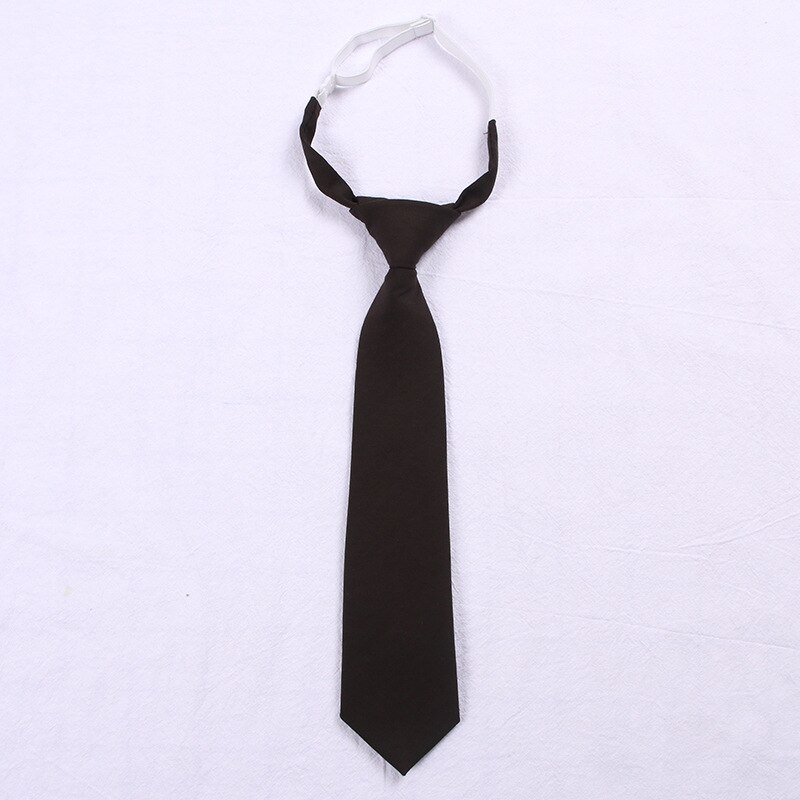 11 Solid Colors Men's Boy's Adjustable Neck Ties Narrow Necktie Accessories For JK DK School Uniform Students Cloths: Black