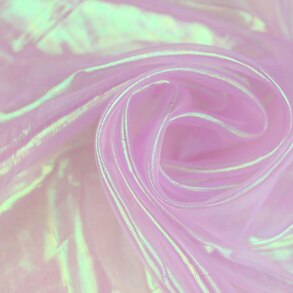 1 Meter Schleier transparent Holographische Stoff Fluoreszierende Stoffe Bunte Glänzende Blick Stoff Bühne Hochzeit Dekor: qian zihong