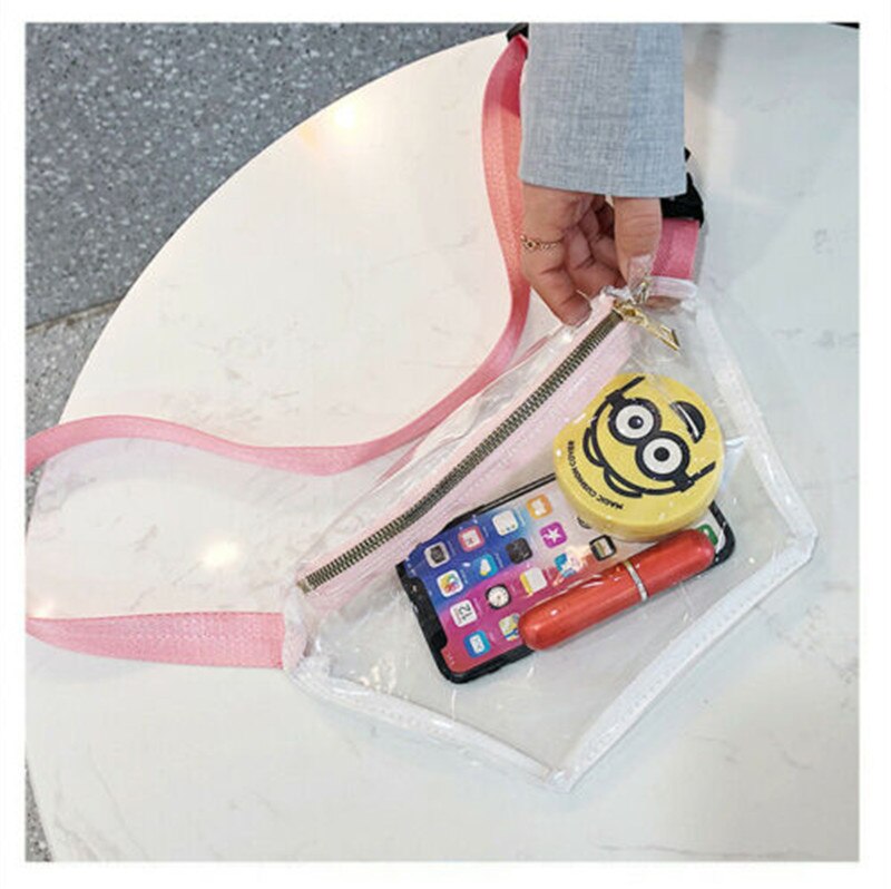 sac banane femme PVC pochette transparente ceinture taille Bum sac taille téléphone poche