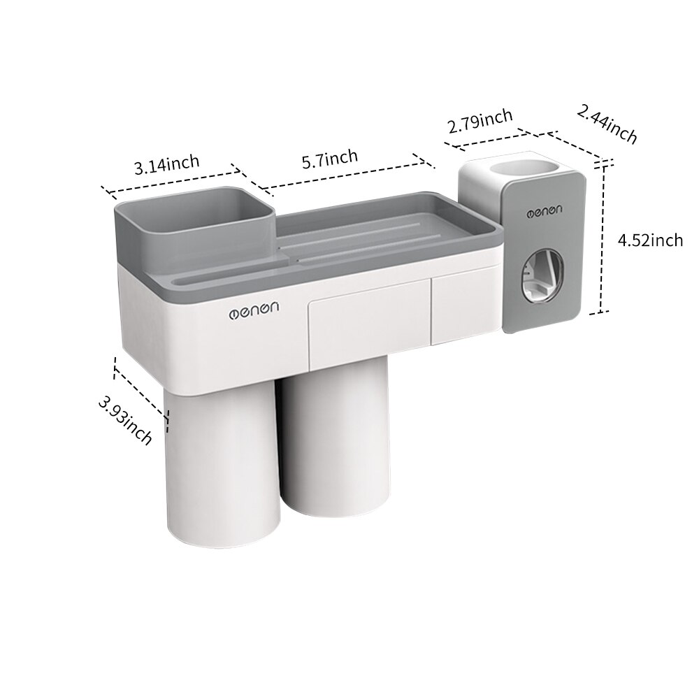 Mengn Toothbrush Rack Wall Mounted Toothbrush Holder Cup Organizer Toothpaste Dispenser Washroom Bathroom Storage Rack Shelf: Type 3