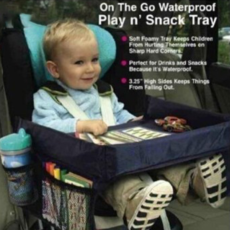 Babyvoeding Houder Bureau Draagbare Kinderen Lade Tablewaterproof Autostoel Kind Tafel Voedsel Opslag Bureau