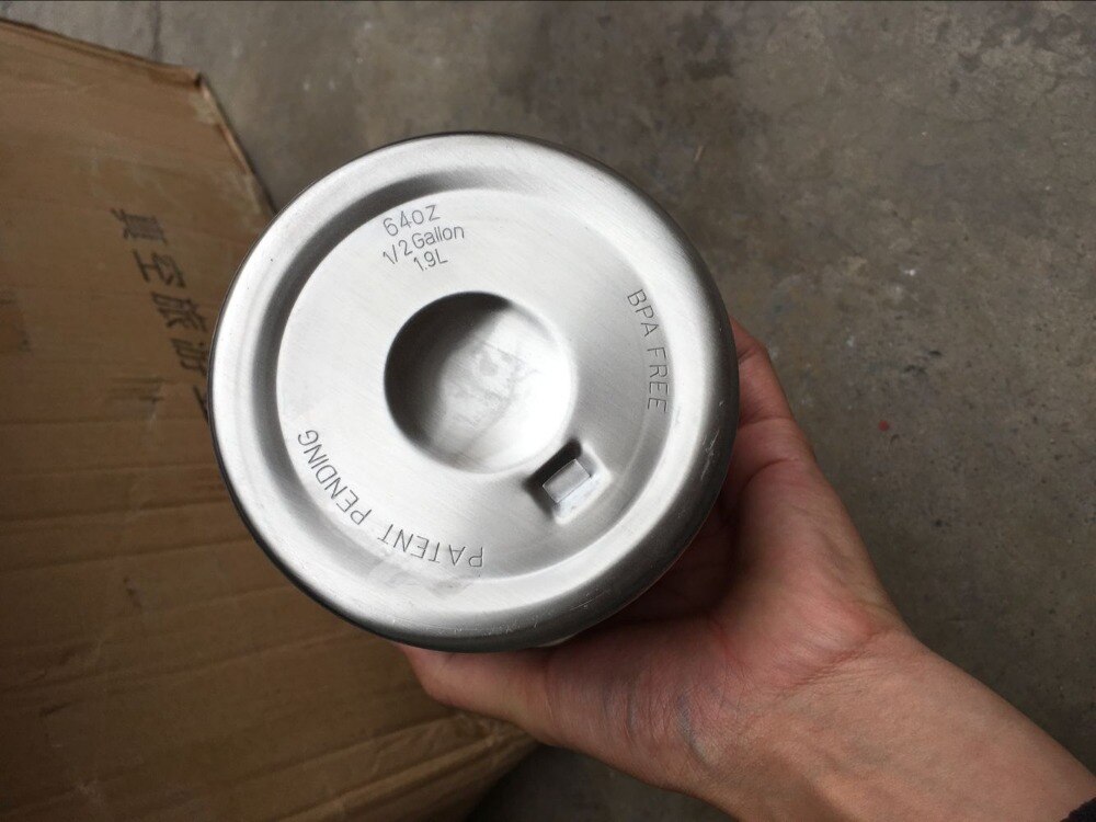 2L stal nierdzewna Homebrew piwo malkontent z wieczko na zatrzask na górze na zewnątrz