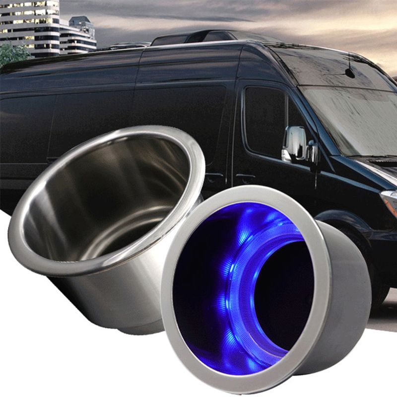Porte-bouteille encastré en acier inoxydable, 4 pièces, avec système de vidange Marine, pour bateau, camping-Car, voiture, camion, deux étages