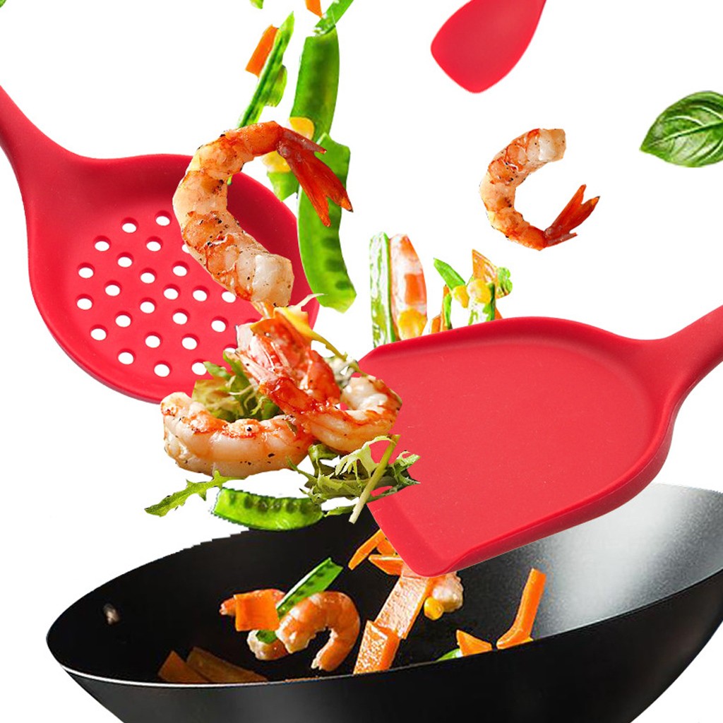 Silicone Cooking Kitchen Utensil Set Kitchen Tool Cookware Shovel Colander frying spoon rice spoon egg beater food clip