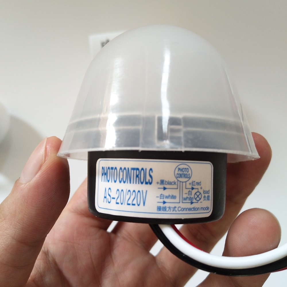 Adjustable sensitive Auto On Off Photocell street Light Switch DC AC 220V 10A Electronic Photo Control Photoswitch Sensor Switch
