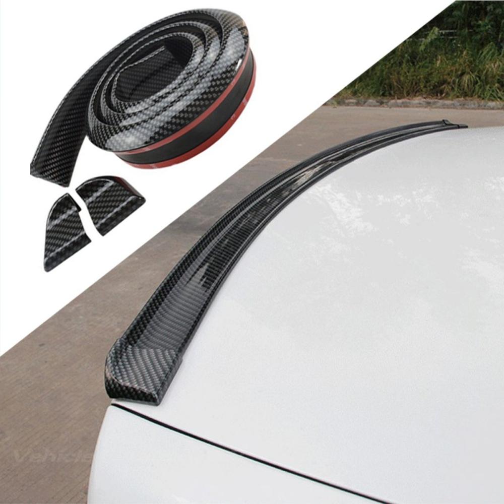 Kofferbak 3D Real Carbon Fiber Spoilers DIY Deksel Spoiler Wing Lip