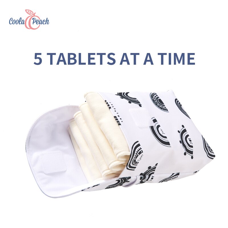 Coola Pfirsich Doppel Schicht Wasserdichte Baby Windel Umweltfreundliche Tragbare Auto Hängen Große Kapazität Lagerung Tasche