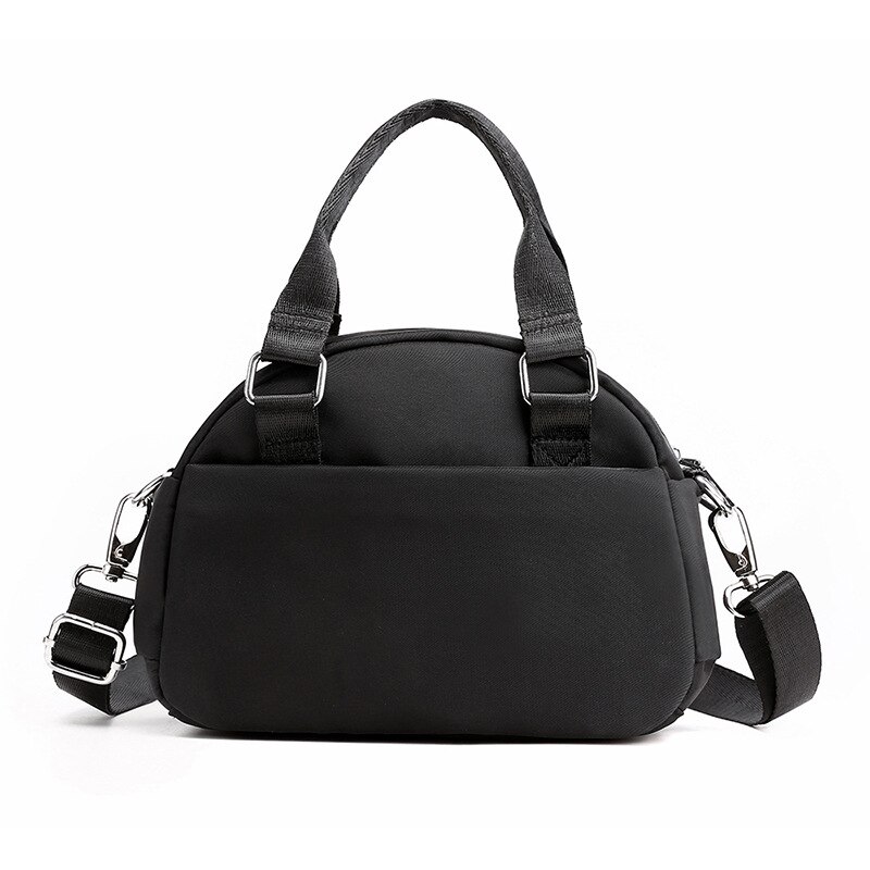 KVKY frauen Wasserdichte Nylon Bote Taschen Weibliche Tote Schulter Taschen Mädchen lässig Handtaschen Süße Crossbody Hülse Tasche: Schwarz