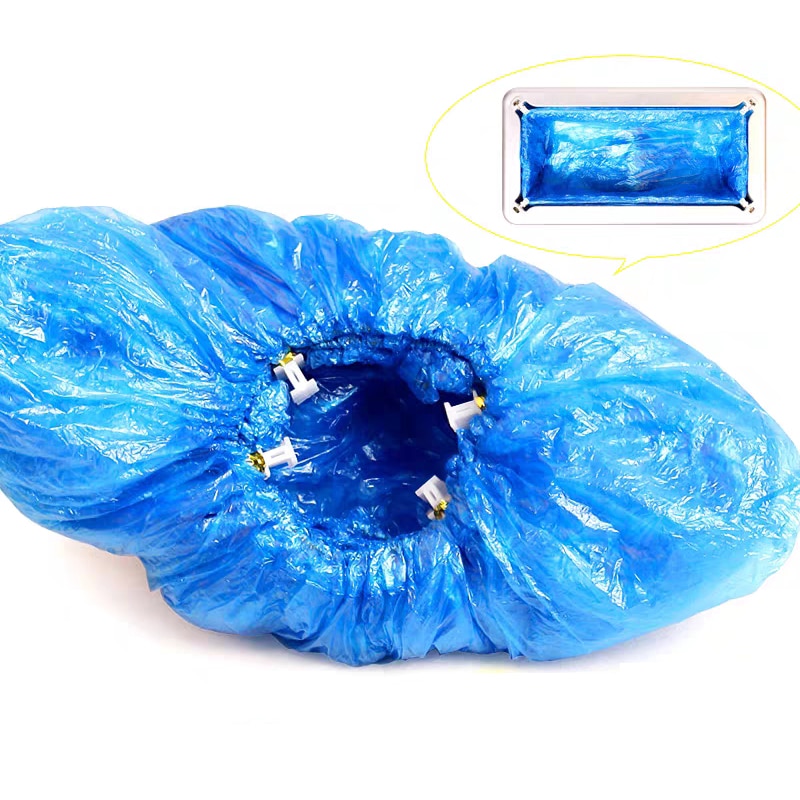 100-800PCS copriscarpe monouso in PE per copriscarpe automatico macchina speciale copriscarpe con fibbia a T copriscarpe monouso