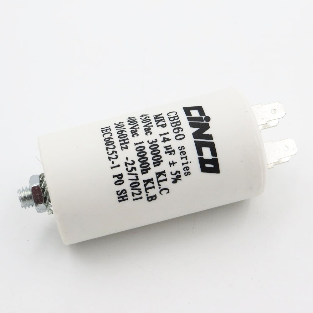 14UF 400V 450V CBB60 Motor Run Condensatoren 4pins SH DB Polypropyleen Film Ac 450VAC Waterpomp elektrische motor 14mfd 14mf