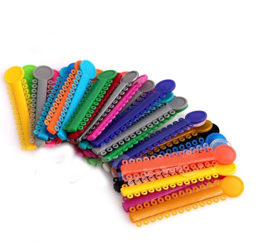40 pçs laços dentários elásticos elásticos elásticos elásticos ligadura oral ortodôntica dentista dentes clareamento ferramentas elasticidade para dentes