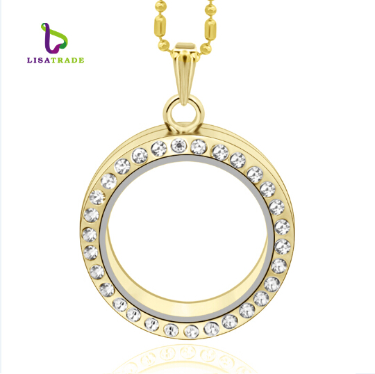 Diylocket-colgante de cristal magnético para collar, relicario flotante de 30mm con foto de memoria, 18 estilos, cadenas gratis, LSFL01-06: 6