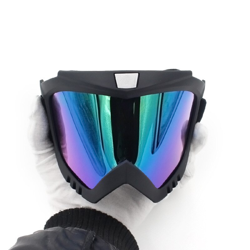 Máscara de polvo de cara de motocicleta desmontable gafas de Motocross Filtro de boca para Cafe Racer Modular Open Face Moto Vintage cascos