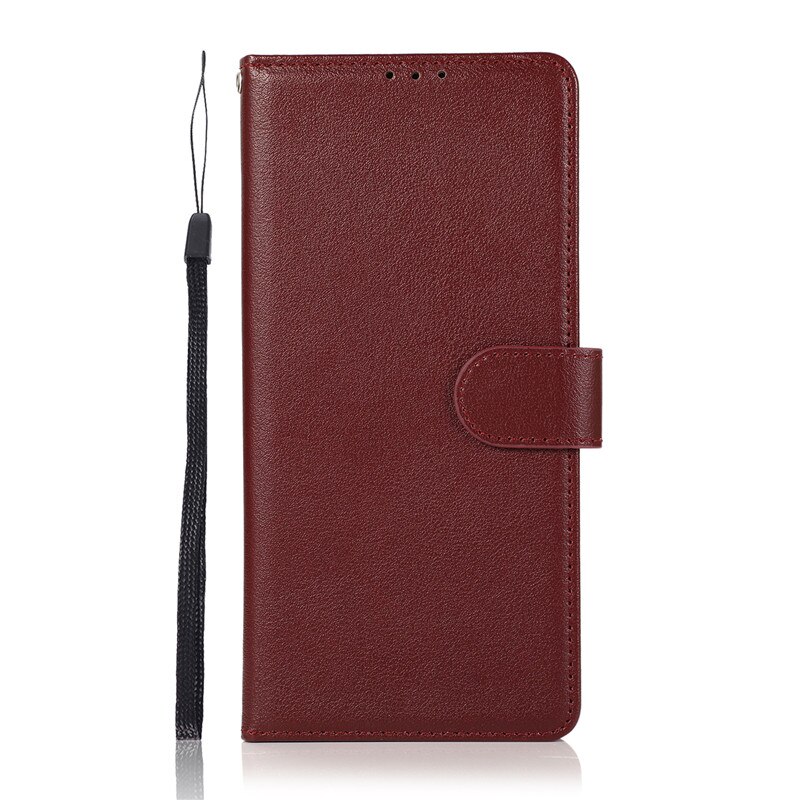 Realme C11 de cuero caso Coque OPPO Realme C11 OPPO caso Realme C 11 cubierta Flip clásico de la carpeta del teléfono casos Fundas: Wine Red