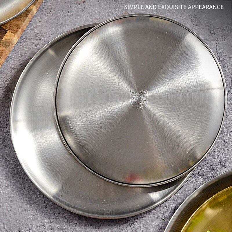 Styl europejski płytkie talerze złota płyta jadalna serwująca naczynia okrągły talerz ciasto taca zachodnia stek okrągła taca talerze kuchenne