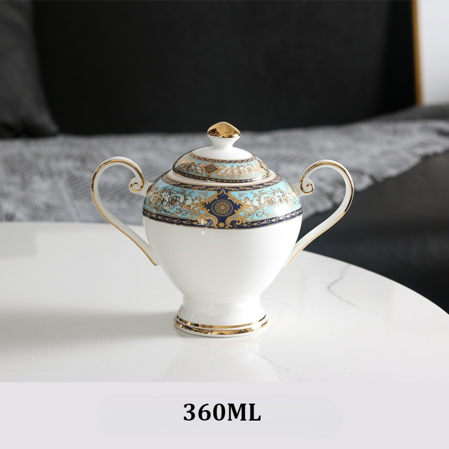 impostato di tazze da caffè e piattini per tazze da caffè in porcellana di lusso in stile britannico Piatto in ceramica barocca impostato di tazze da tè pomeridiano retrò Miglior regalo: Di Colore Giallo chiaro