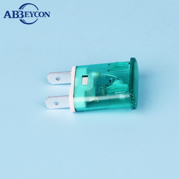 Abbeycon XCD2 Square Red Green Neon Indicator Light RED Rectangle Indicator Plastic 2 Pin Solder Terminal Pilot Warning Lamp