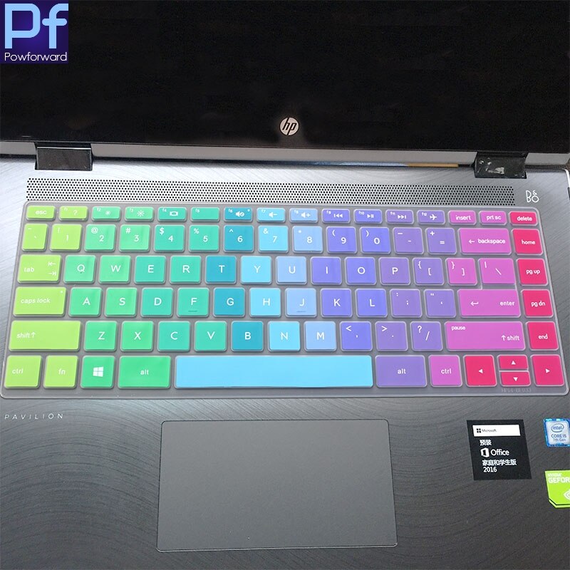 Laptop Keyboard Cover for HP Envy 13 & Spectre x360 13.3 Inch - Silicone Protector: Rainbow