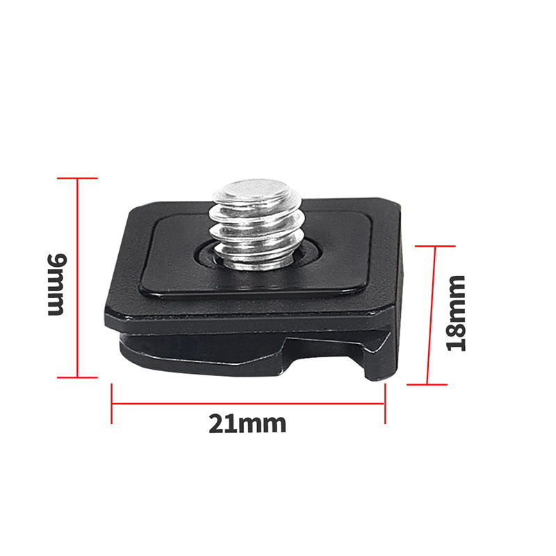 Mini Monitor Mount Plate Quick Release Clamp 1/4 Screw for SLR Camera Tripod Slide Stabilizer Gimbal Fast Switch Install System: Silver