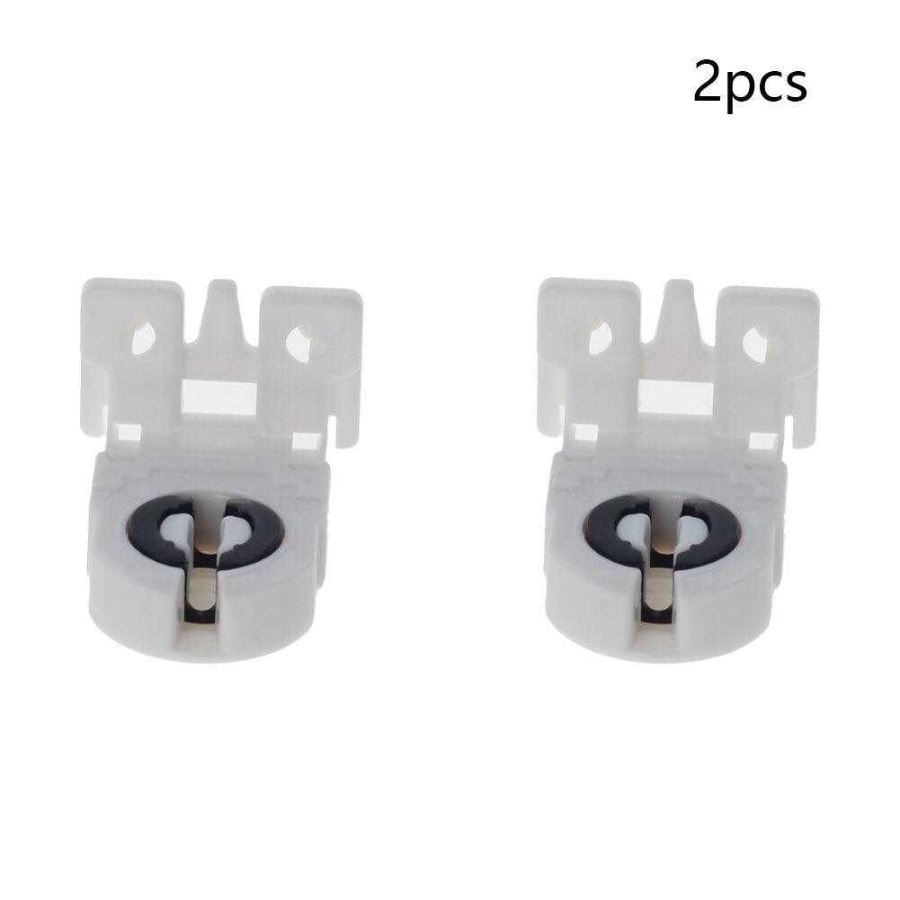 2 ~ 10 Pcs T8 Lamphouder Ac 500V 2A G13-F41F Wit T8 Buis G13 Fluorescerende Licht Led Lamp plastic Houder Socket Verlichting Accessoire: 2pcs