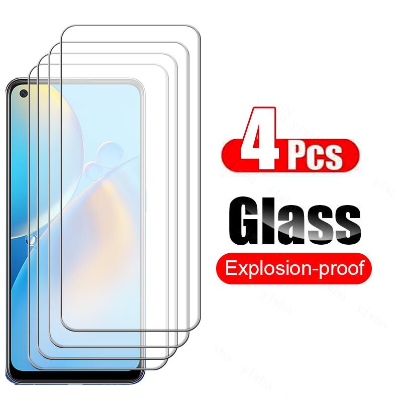 Protecteur d'écran pour OPPO A74 4G/5G, verre trempé, Film d'objectif de caméra, couverture de téléphone: 4 Glass / OppoA74 5G