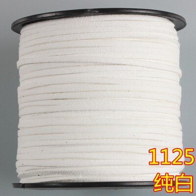 Black White Brown 100 Meters 3mm Flat Faux Suede Velvet Korean Leather Cord String Rope String Lace Jewelry Finding for DIY Chok: 1125