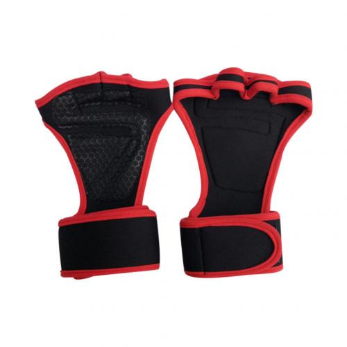 1 Paar Gym Handschoenen Zware Gewicht Sport Oefening Gewichtheffen Handschoenen Body Building Training Sport Fitness Handschoenen: Rood / L