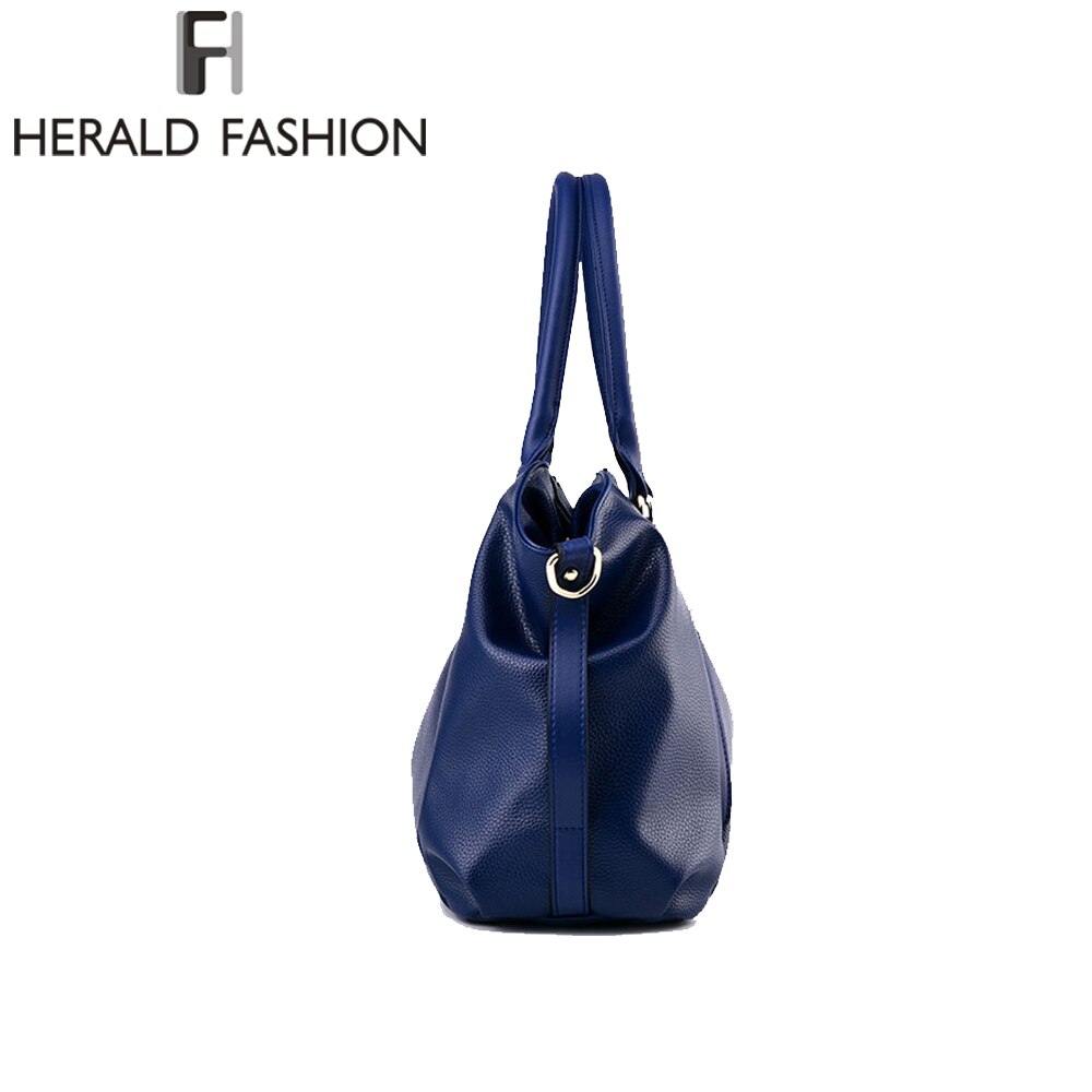 Herald kvinder håndtaske kvindelige pu læder tasker håndtasker damer bærbar skuldertaske kontor damer hobos taske totes