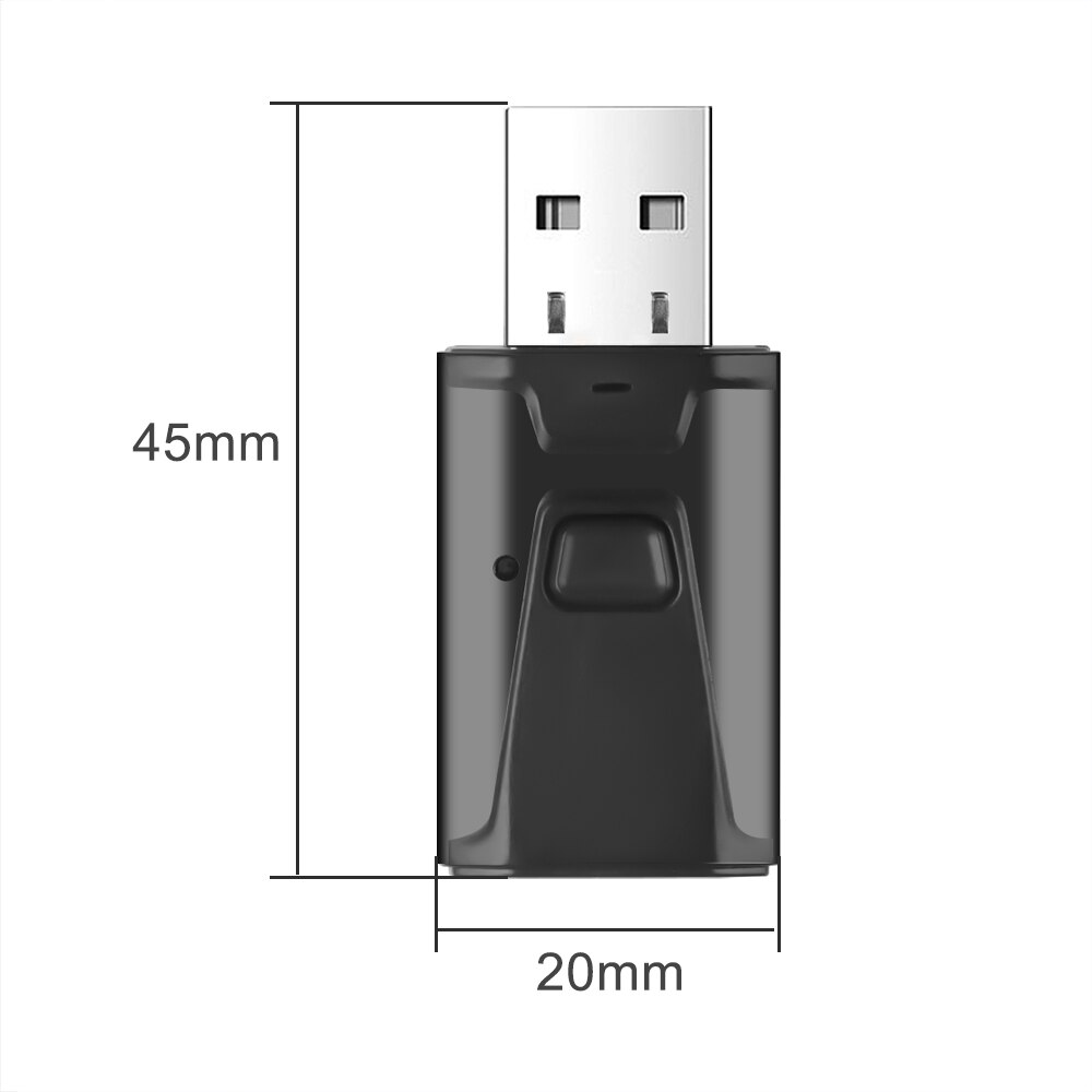 Kebidu Usb Bluetooth Adapter V5.0 Draadloze Bluetooth Fm-zender Ontvanger Muziek Audio Voor Pc Tv Auto Handsfree 3.5mm