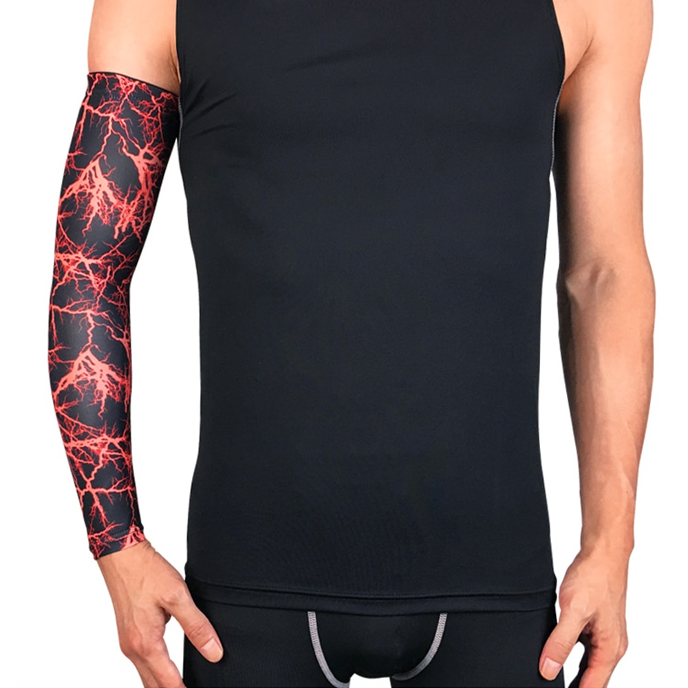 1pc hommes protection solaire manchette vélo cyclisme bras manches été vélo manchette manches bras coude protecteur: 1 / L