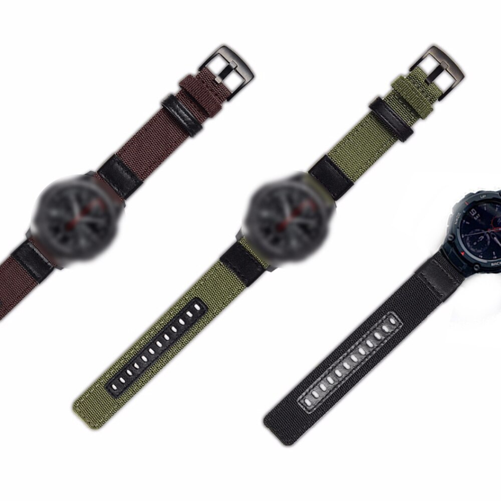 For huami amazfit t-rex ranneke nylon kellon ranneke xiaomi huami tyrannosaurus älykello tarvikkeet rannerengas pikalukitus 22mm