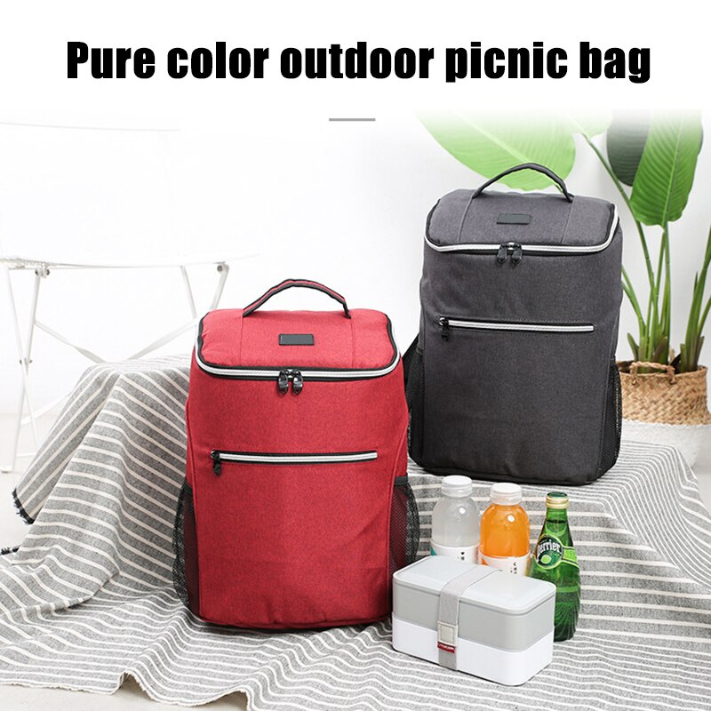 Effen Kleur Grote Capaciteit Waterdichte Reistas Portable Duurzaam Picknick Rugzak Voor Outdoor Sport Wandelen 28x20x38CM