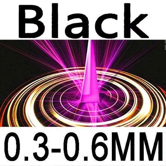 DONIC SPIKE P1 – tennis de table de ping-pong en caoutchouc, avec éponge, en forme de bœuf: black 0.3-0.6mm