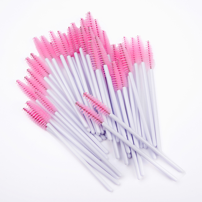50/100Pcs Eyelash Brushes Reusable Eyebrow Brushes Mascara Wands Applicator Brushes Eyelash Comb Brushes Spoolers Makeup Brush