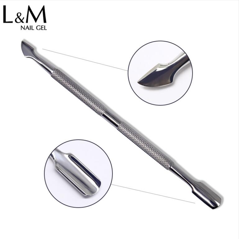 5 stk/parti rustfritt stål neglebåndsfjerner dobbeltsidig finger død hud push negle neglebånd pusher manikyr neglepleie verktøy: Default Title