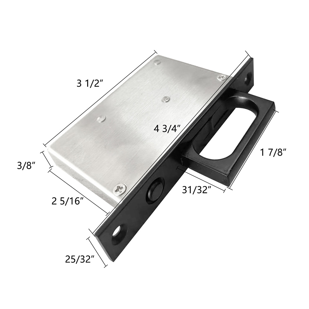 Youthua Pocket Deur Edge Pull Met Push Automatische Schuifdeur Pull Hardware Gold Flush Verborgen Handvat: Beige