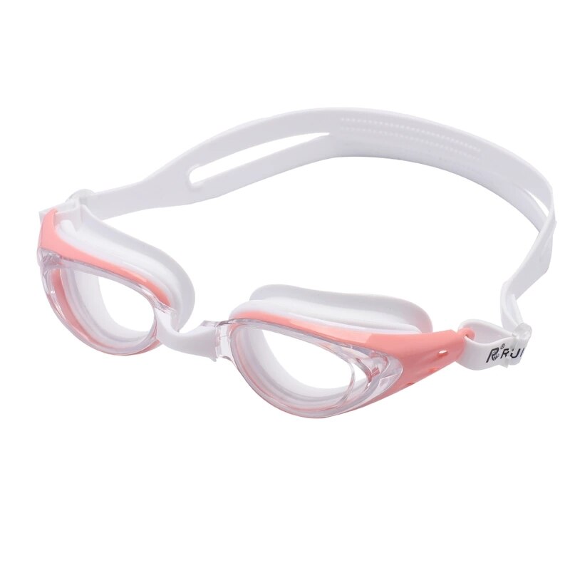Gafas de natación profesionales para hombres y mujeres, lentes de silicona antivaho, para nadar y bucear, grandes: pink
