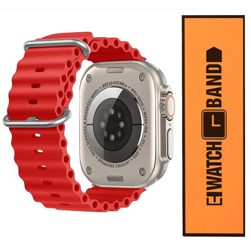 Correa de reloj deportivo para Apple watch ultra 2 1 banda para la serie 9 10 SE pulsera de silicona 42mm 44mm 45mm 49mm 46mm 42 44 45 46 49 mm: xxxxl / Polvo azul