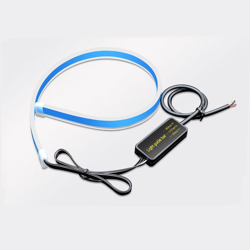 Voiture LED DRL Bande 30CM 45CM 60CM Clignotant Tube Souple Souple Guide Lampe Voitures Feux 12V feux de Brouillard