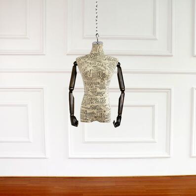 4style Female wood hand mannequin body cloth model props hanging half-length wedding Stainless steel hook display 1pc D349