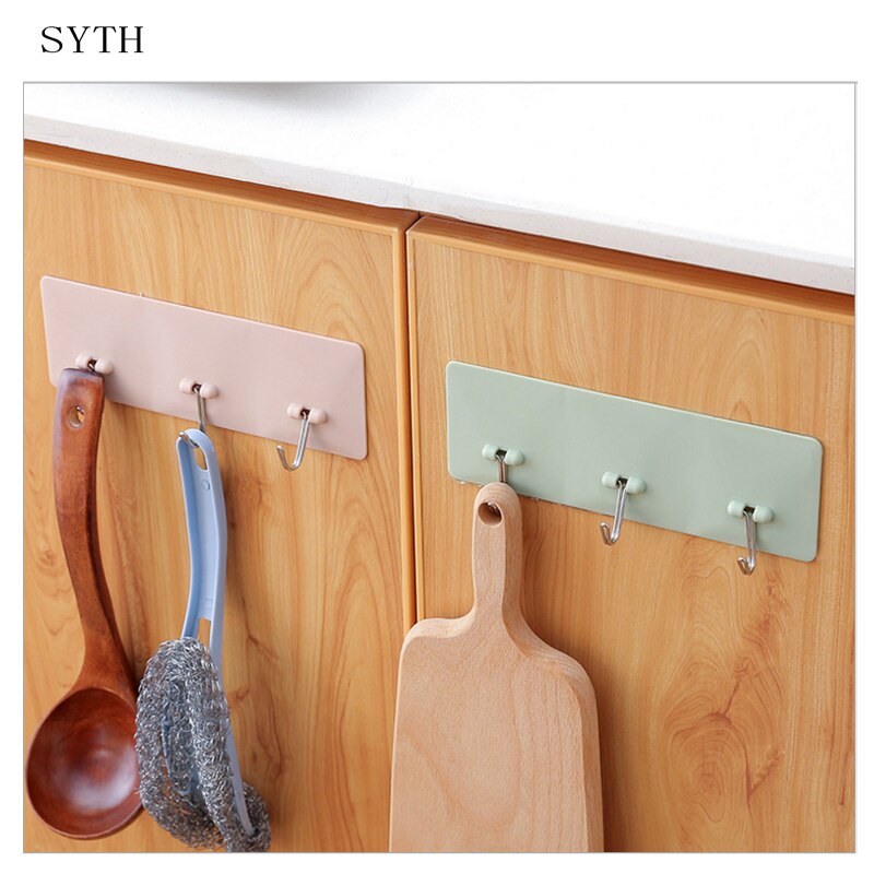 Syth 3 Stks/set Zelf Badkamer Keuken Wolken Hanger Zelfklevende Haken Stick Op Wall Opknoping Deur Kleren Handdoekhouder Rekken