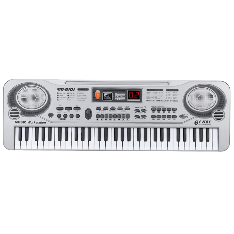 -61-Key Keyboard Piano Piano Led Instrument Keyboard 21-Inch Music Education Double-Row Electronic Piano Children Beginn: Default Title