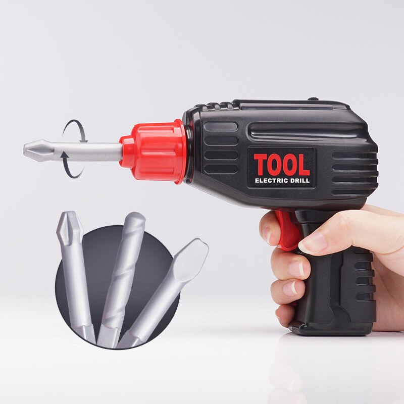 Simulatie Chidlren Reparatie Tools Speelgoed Hand Boor Wrench Toolbox Kit Leren Ingenieur Carpenter Pretend Play Gereedschap Speelgoed Voor Jongens