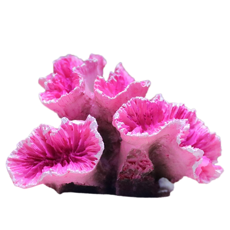Aquarium Koraal Ornamenten Diy Vis Voor Tank Decoratie Kunstmatige Reef Kleurrijke Hars Ornament Milieuvriendelijke Veilig En Schade: Roze