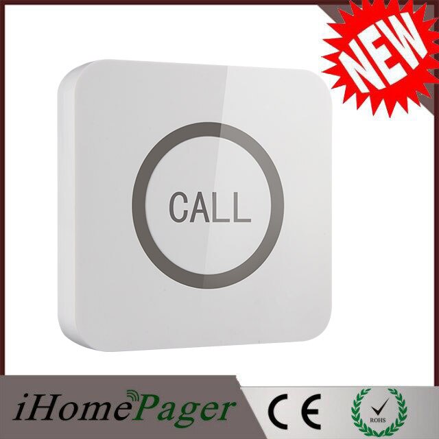 Call Touch Knop Gast Notifier Ihomepager Draadloze Zender Bel Ober Diensten