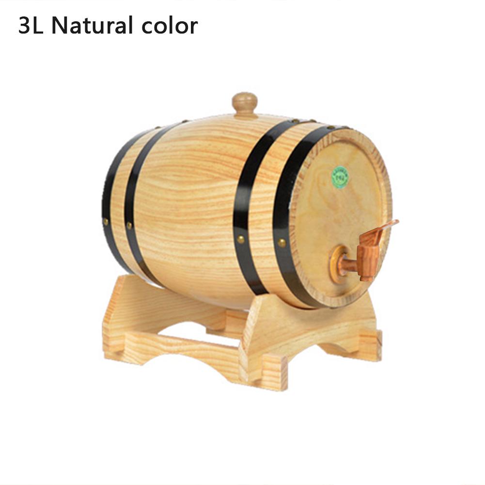 Barril de vino de pino de roble, barril especial de almacenamiento, 1,5 l, 3L, Cubo de almacenamiento, barriles de cerveza para cerveza, whisky, puerto de ron, herramienta de barra con características: E